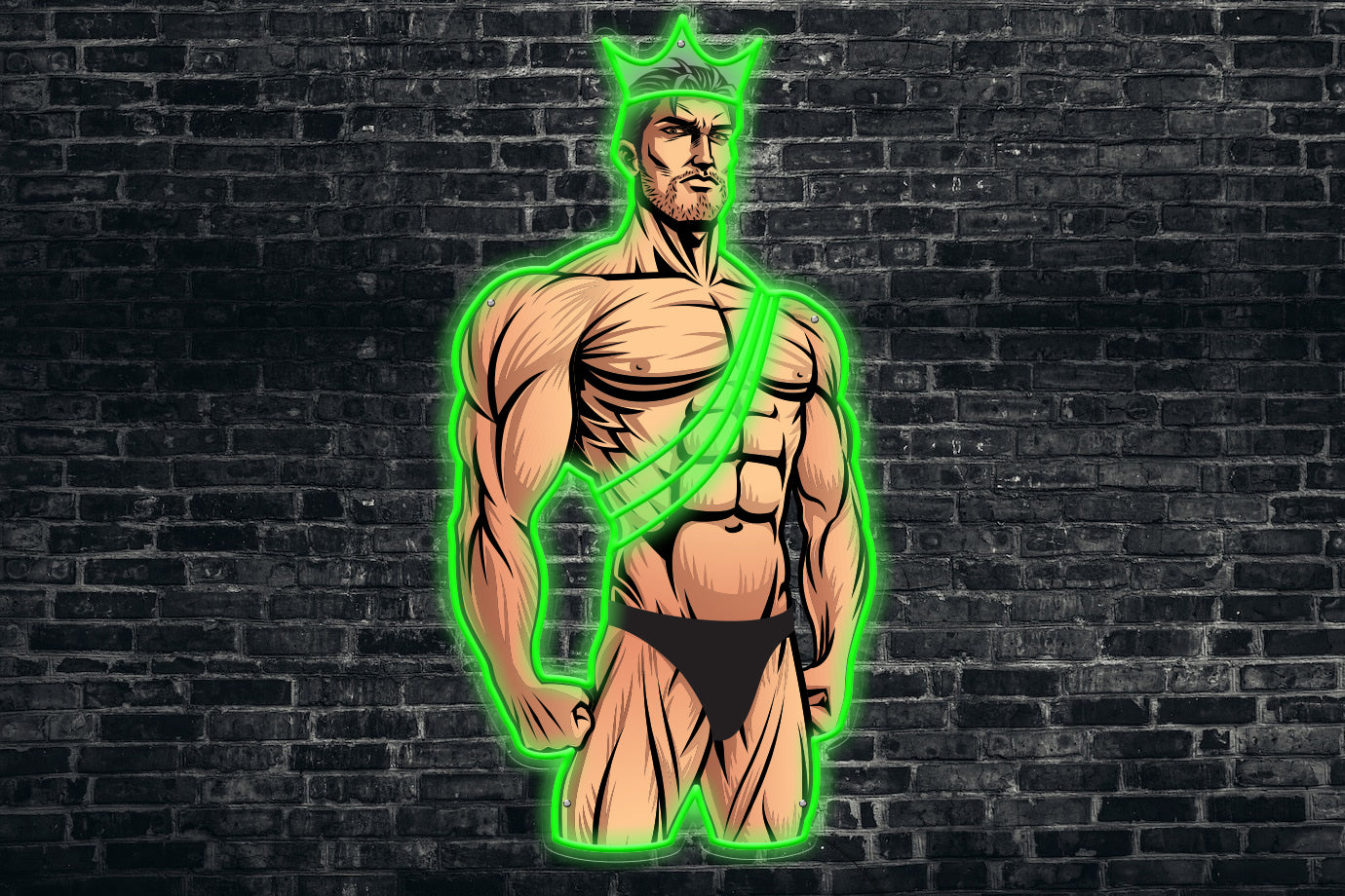 Neon LED schriftzug sign schild light strip grün online home business lifestyle, body builder