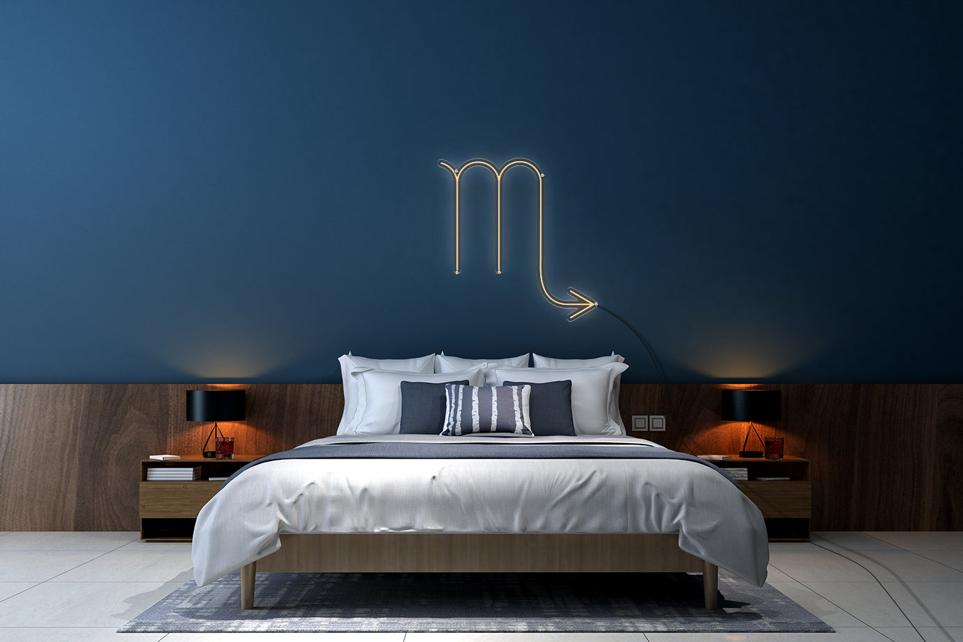 Neon LED schriftzug sign schild light strip orange, online, Sternzeichen Skorpion, Sternzeichen, Home, Lifestyle