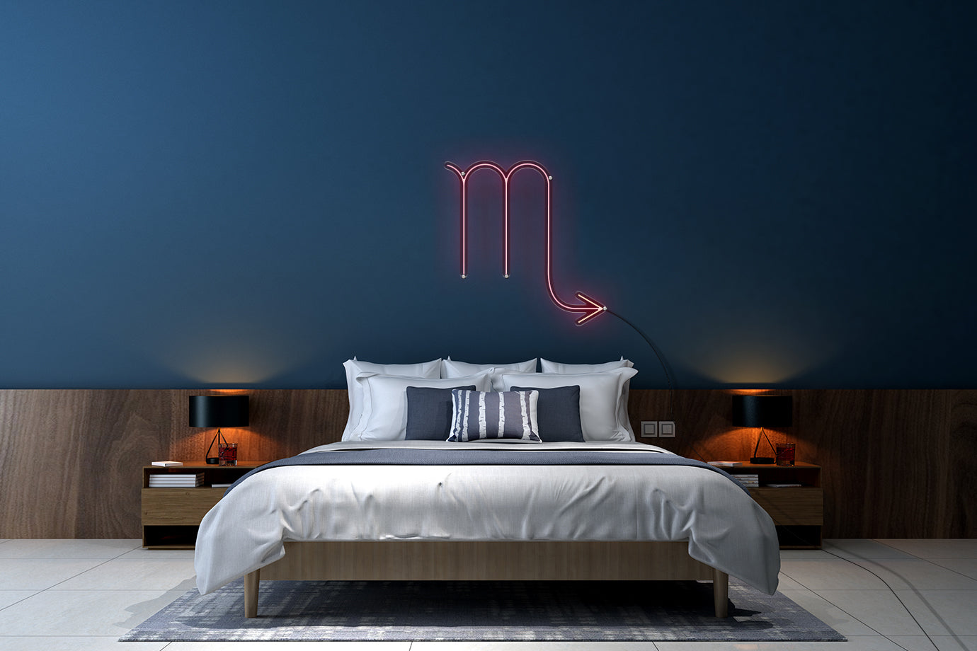 Neon LED schriftzug sign schild light strip rot, online, Sternzeichen Skorpion, Sternzeichen, Home, Lifestyle