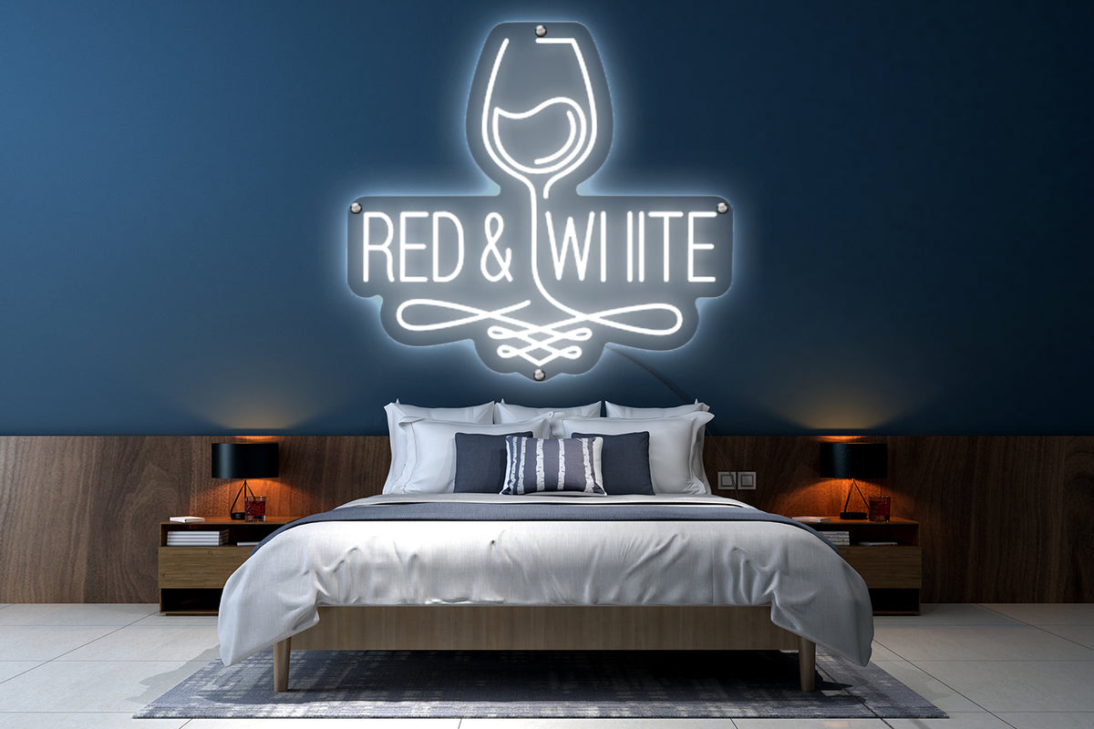 Neon LED schriftzug sign schild light strip weiss, online, events, Lifestyle, restaurante, wein, Rotwein, Weißwein