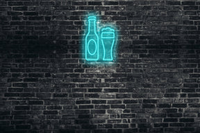 Neon LED schriftzug sign schild light strip türkis online home dekor business, bier, cold beer