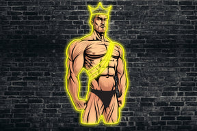 Neon LED schriftzug sign schild light strip gelb online home business lifestyle, body builder