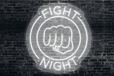 Neon LED schriftzug sign schild light strip weiss online home dekor business lifestyle, fight night