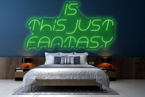 Neon LED schriftzug sign schild light strip grün  online home dekor, is this just fantasy