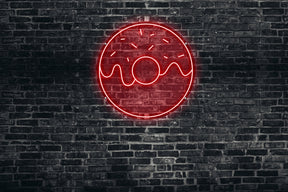 Neon LED schriftzug sign schild light strip rot online home dekor business party event lifestyle, donut