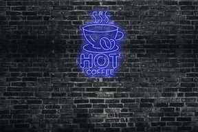 Neon LED schriftzug sign schild light strip blau online home dekor business, hot coffee